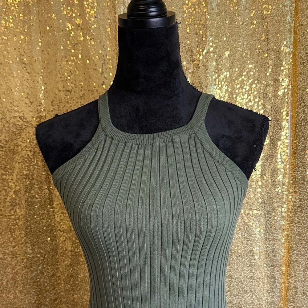 Hera Collection Asymmetrical Olive Dress
